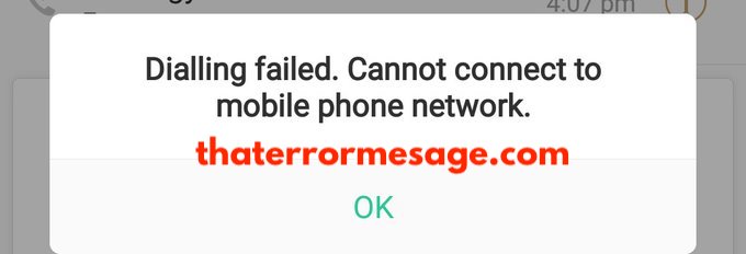Dialling Failed Airtel