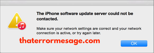 Iphone Software Update Server Could Not Be Contacted