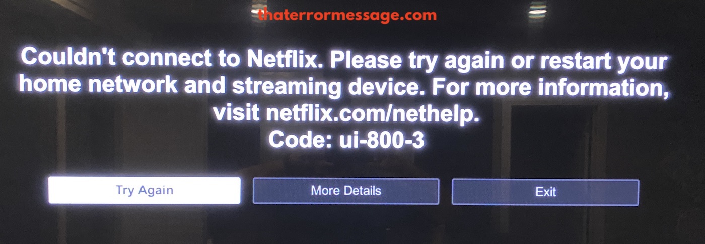 Netflix Error Ui 800 3