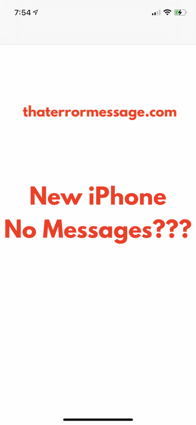 New Iphone No Imessages