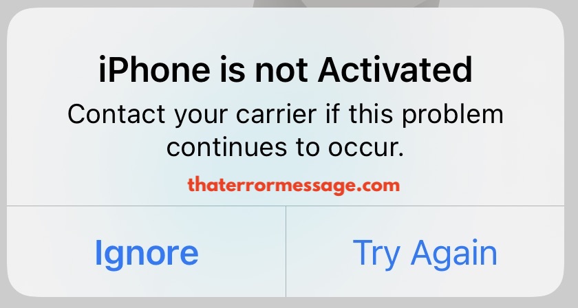 Iphone Is Not Activated