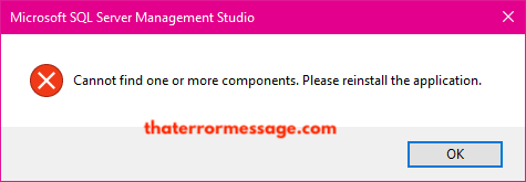 Cannot Find One Or More Components Microsoft Sql