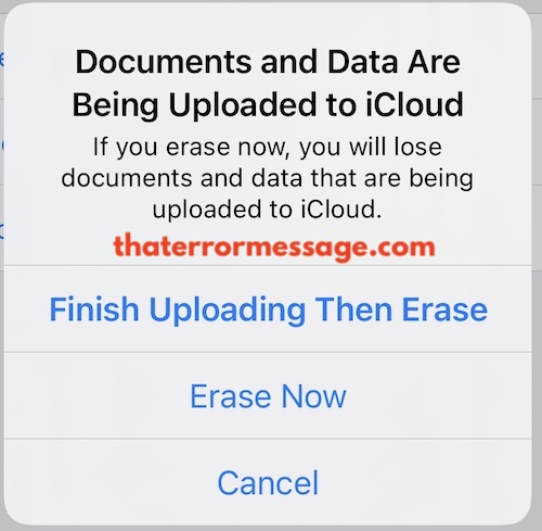 Documents And Data Are Being Uploaded To Icloud