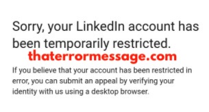 Account Has Been Temporarily Restricted Linked In