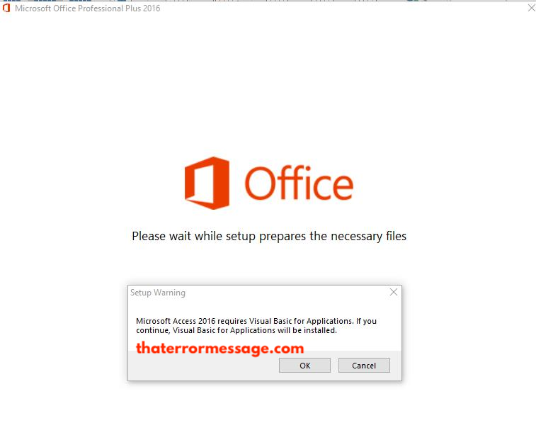 Microsoft Access 2016 Requires Visual Basic For Applications