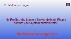 Profile Unity License Server Defined
