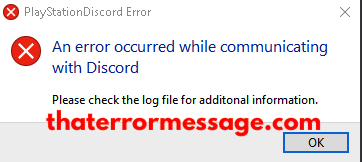 Playstation Discord Error