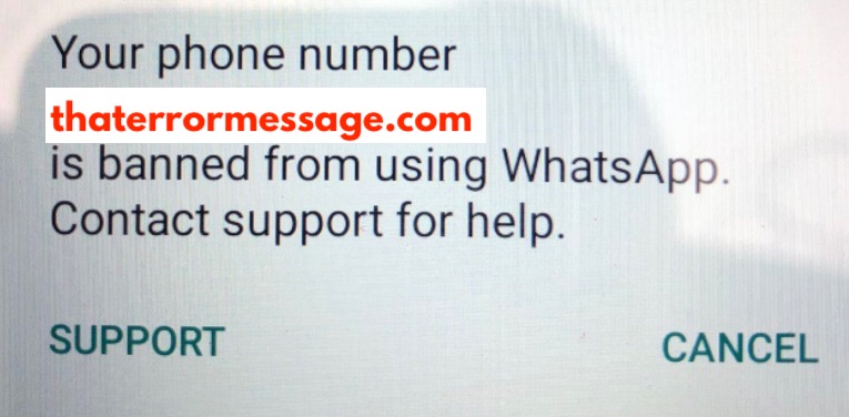 Your Phone Number Is Banned From Using Whatsapp