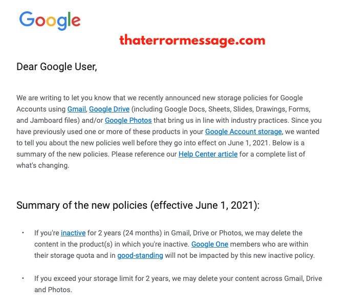 Important Policy Changes For Google Account Storage
