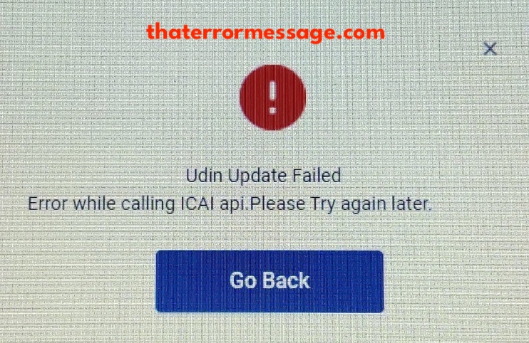 Udin Update Failed Calling Icai Api Try Again Later