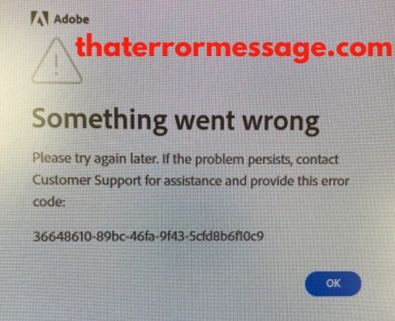 Adobe Something Went Wrong Please Try Again