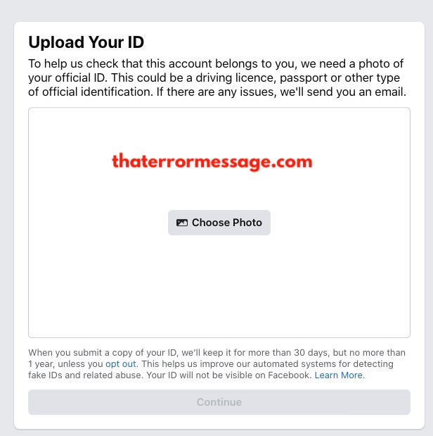 Upload Your Id Facebook