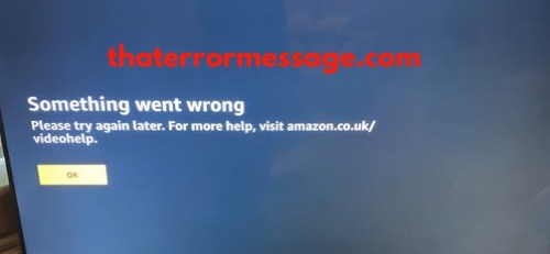 Amazon Prime Something Went Wrong