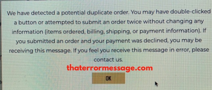 Detected Duplicate Order Disney Insiders