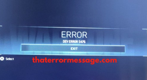Dev Error 5476 Activision