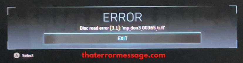 Disc Read Error 3 1 Mp Don3 00365 Tr Ff