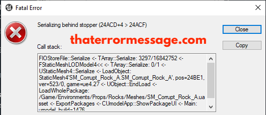 Serializing Behind Stopper 24acd+4