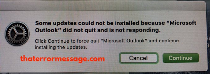 Some Updates Could Not Be Installed Outlook