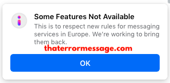 Some Features Not Available Facebook