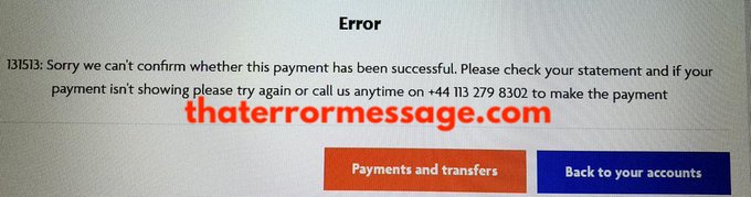 131513 Sorry Cant Confirm Payment Halifax Bank