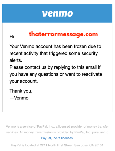 Venmo Account Has Been Frozen Due To Recent Activity