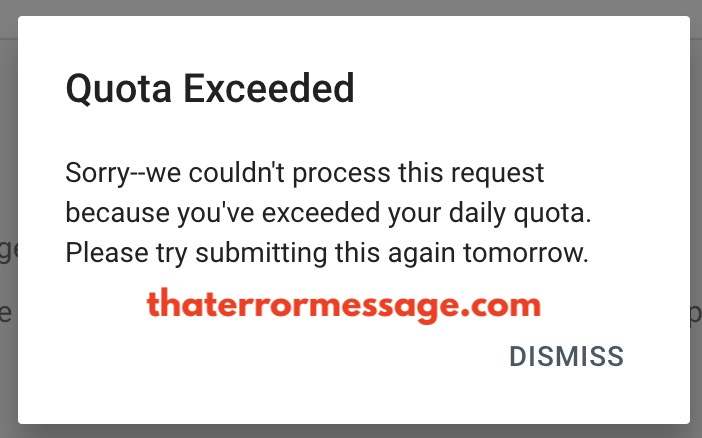 Qutoa Exceeded Google Console