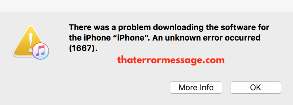 Unknown Error Occurred 1667 Itunes Iphone