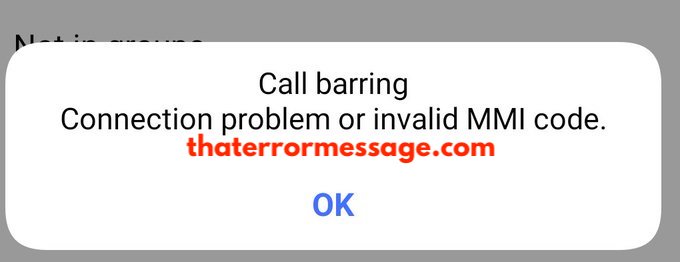 Call Barring Connection Proble Invalid Mmi Code Talk 2 Globe