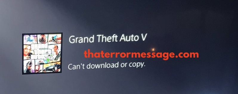 Cant Download Or Copy Grand Theft Auto V