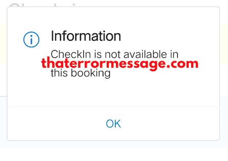 Checkin Is Not Available In This Booking Indigo