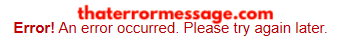 Error An Error Occurred Please Try Again Later Mojang