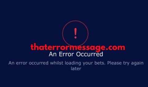 Error Occurred Whilst Loading Your Bets William Hill