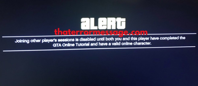 Joining Other Players Sessions Is Disabled Until Both You And This Player Have Completed Gta Online Tutorial