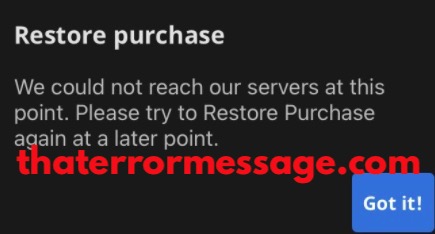 Restore Purchase Failure Viki