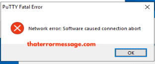 Putty Network Error Software Caused Connection Abort
