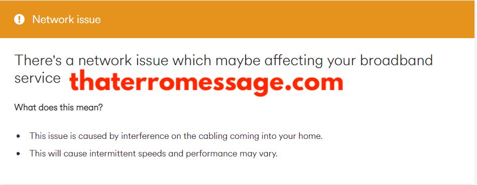 Theres A Network Issue Which Maybe Affecting Your Boradband Virgin Media