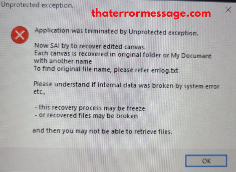 Unprotected Exception Sai