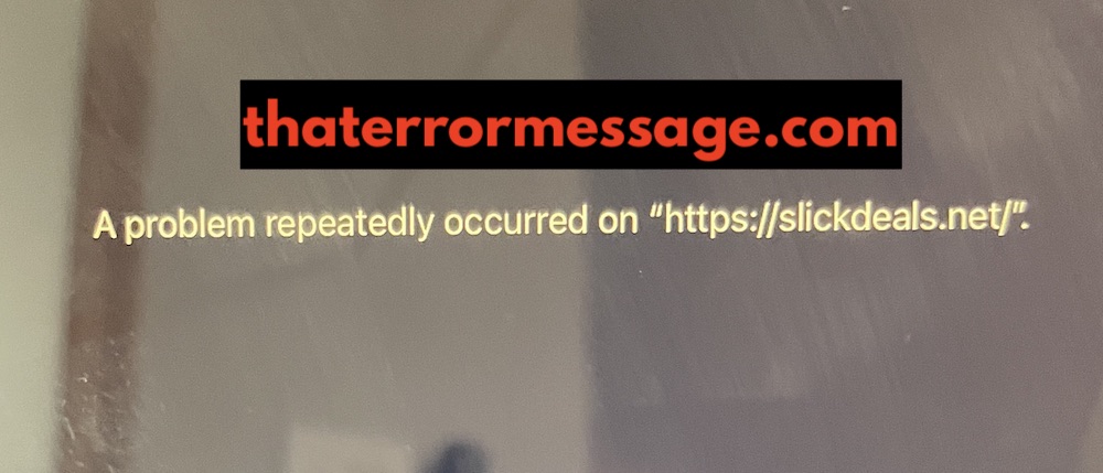 A Problem Repeatdely Occurred Safari