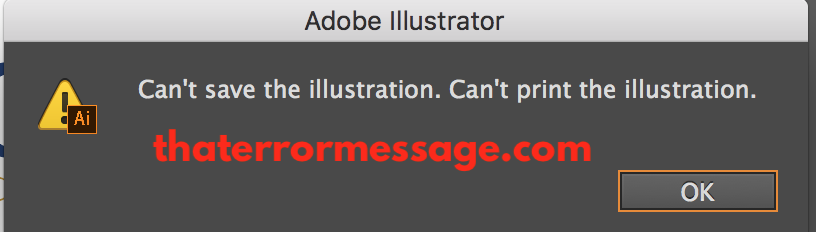 Cant Save Print Illustration Adove Illustrator