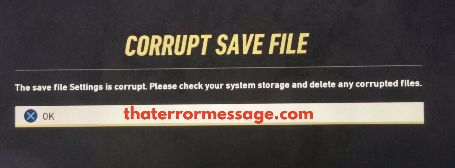 Corrupt Save File Playstation