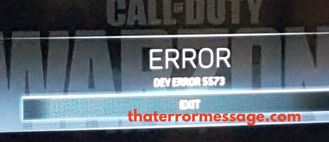 Dev Error 5573 Call Of Duty