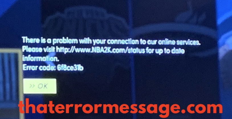 Error Code 6f8ce31b Nba 2k
