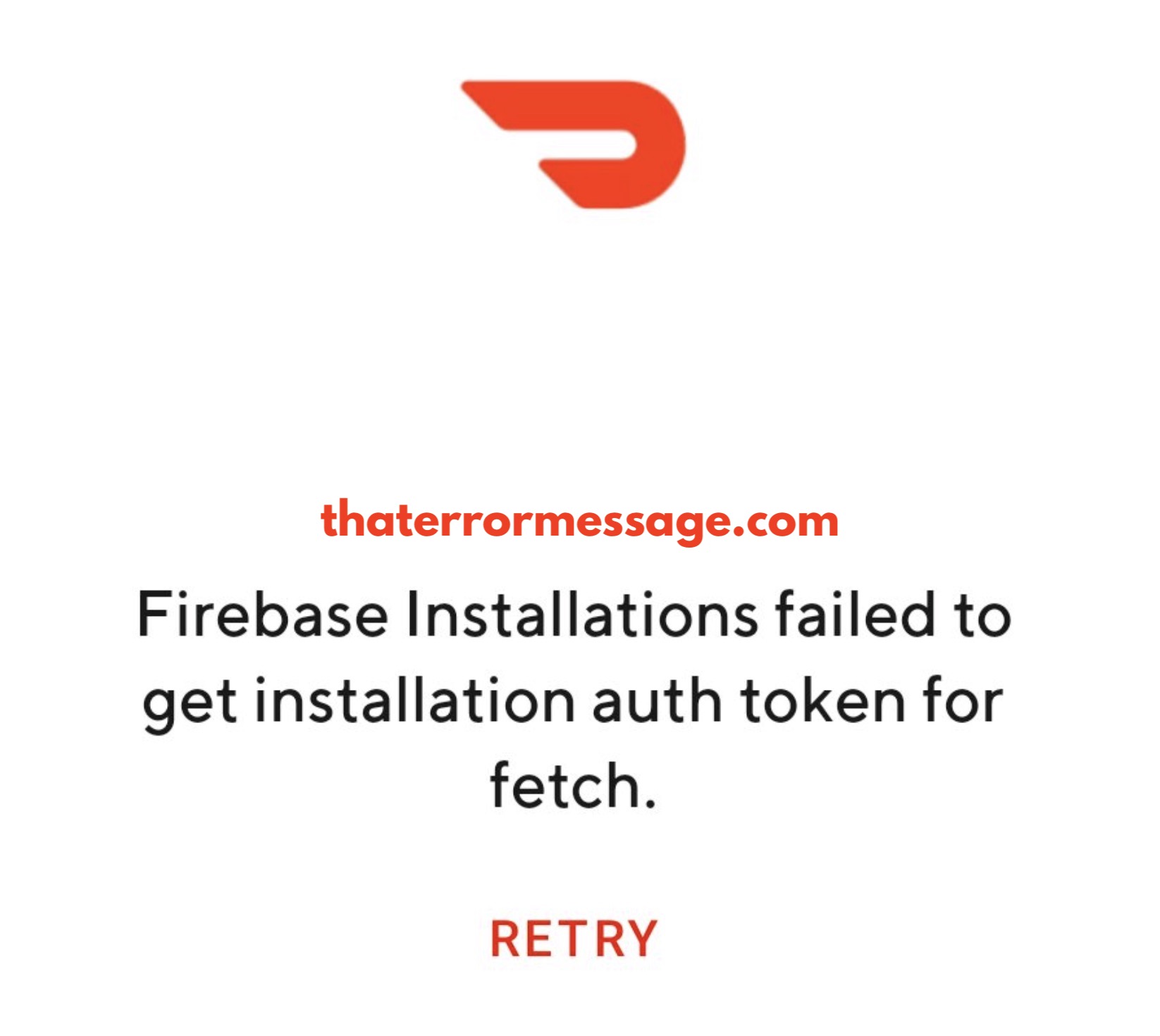 Firebase Installation Failed Door Dash
