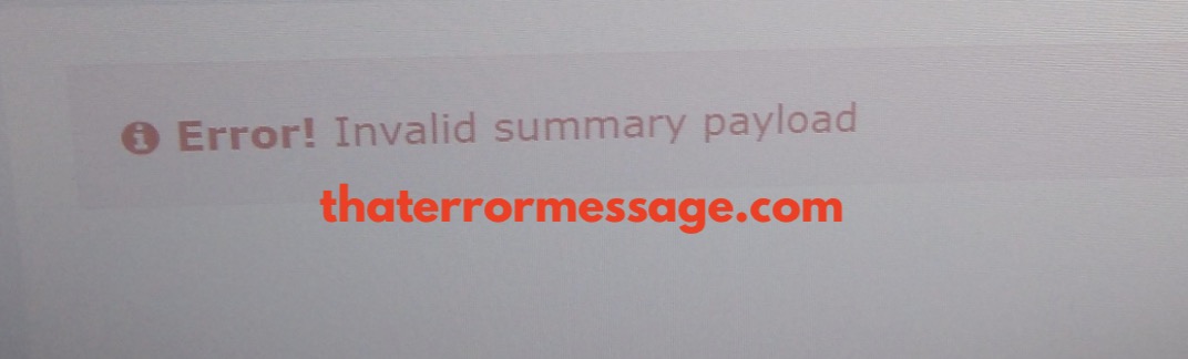 Invalid Summary Payload Cbic India