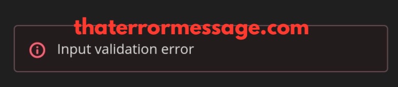 Input Validation Error Paxful