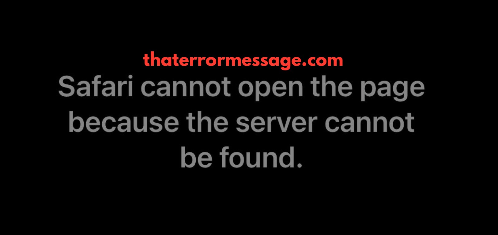 Safari Cannot Open The Page Because The Server Cannot Be Found