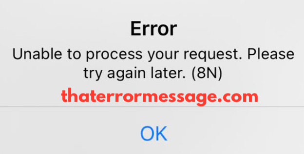 Unable To Process Your Request 8n Verizon