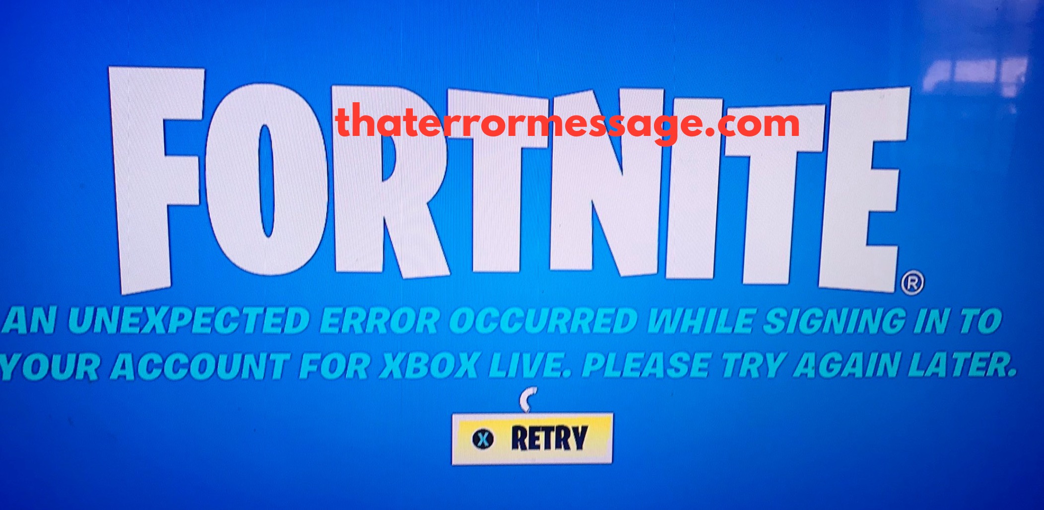 Unexpected Error Occurred Xbox Live Fortnite
