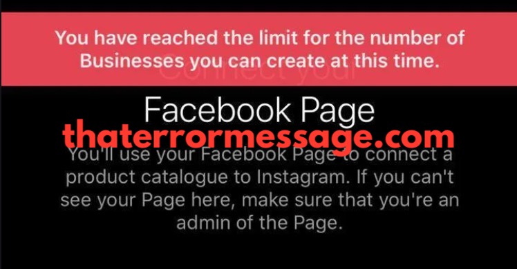 You Have Reached The Limit For The Number Of Businesses You Can Create Instagram