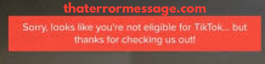 You Re Not Eligible For Tiktok
